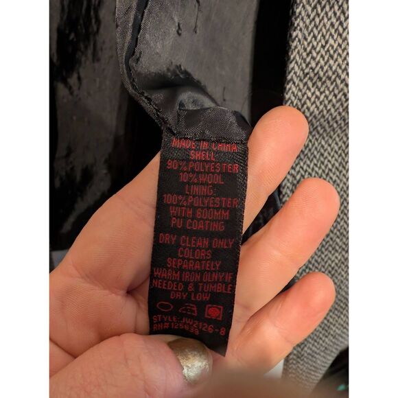 Yoki fitted two toned soft peacoat large - Picture 7 of 7